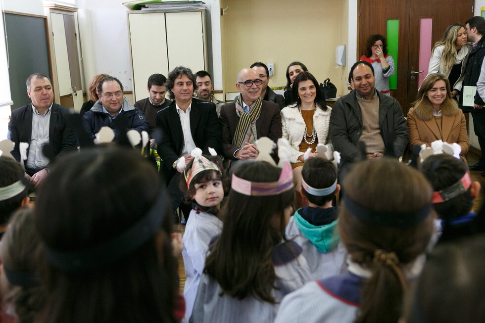 Rece&ccedil;&atilde;o por parte dos alunos da Escola de Palmeira