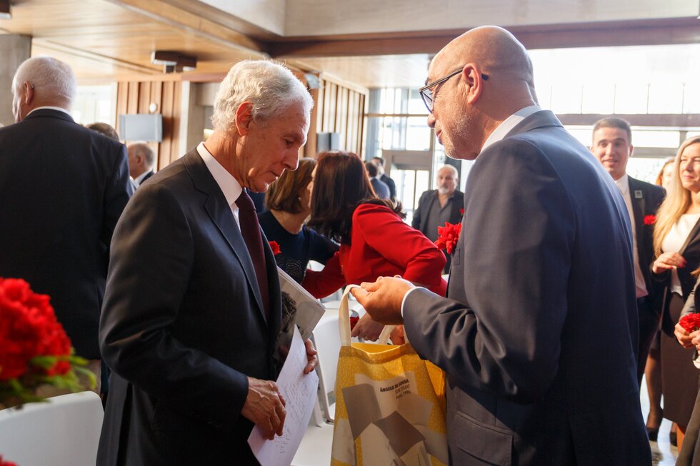 Bernardino Neto e o presidente da C&acirc;mara de Santo Tirso