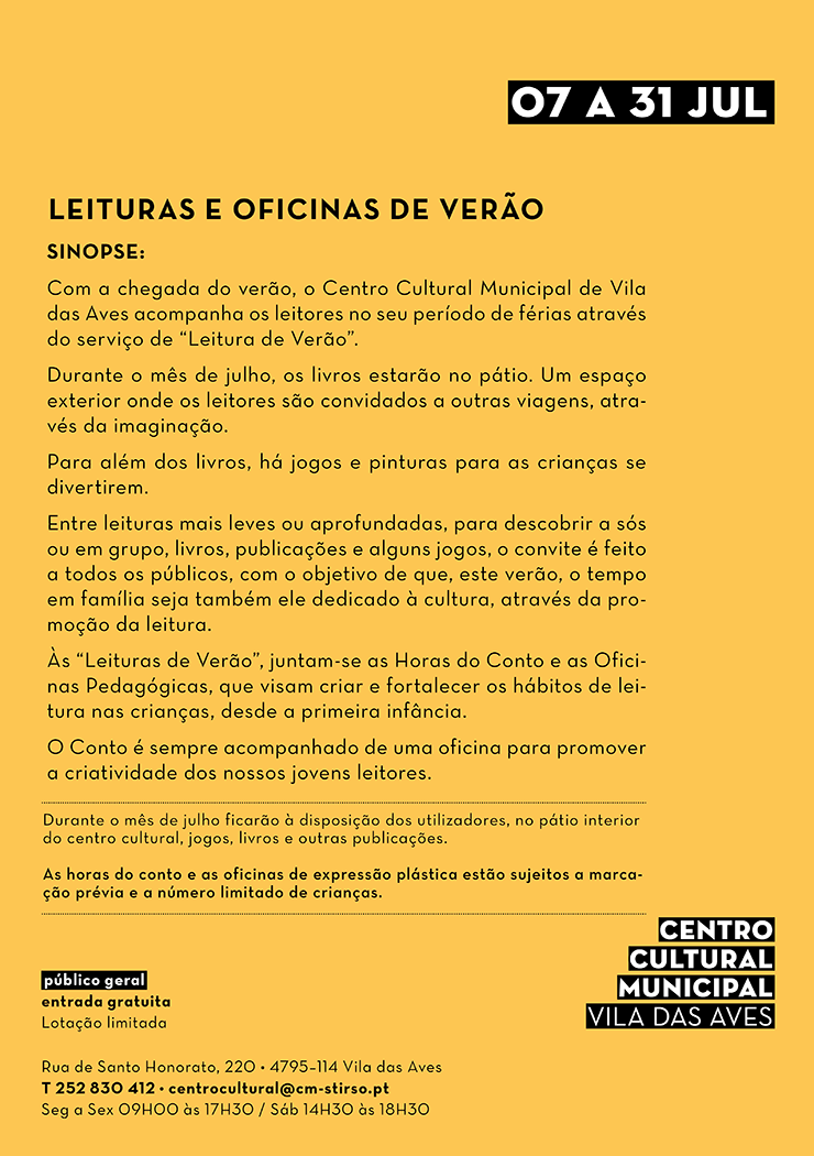 CMST_Leituras e Oficinas de Ver&atilde;o_Flyer